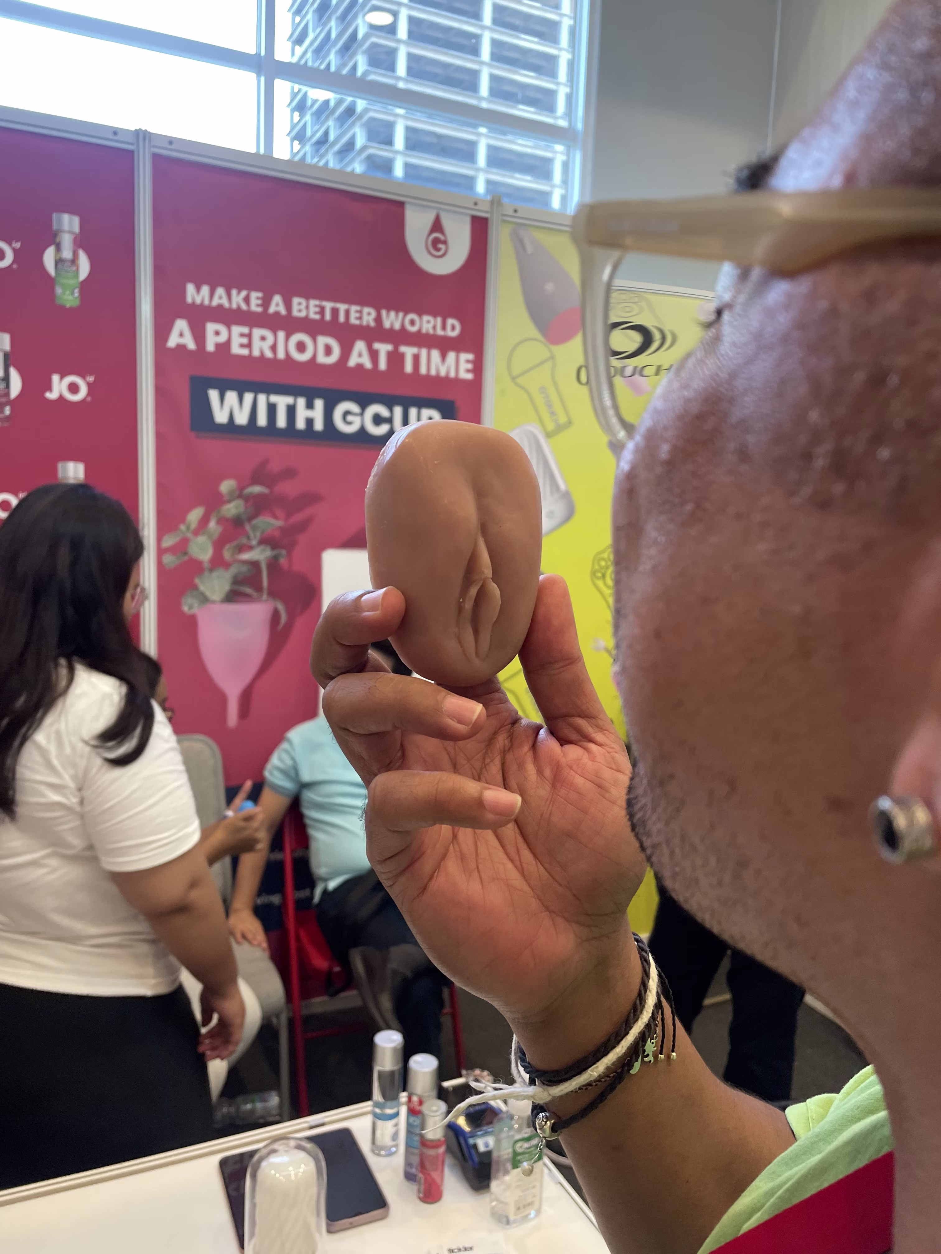 Anatomically shaped soaps on display at the Laciasmara booth during SIMNAS ASI 2023