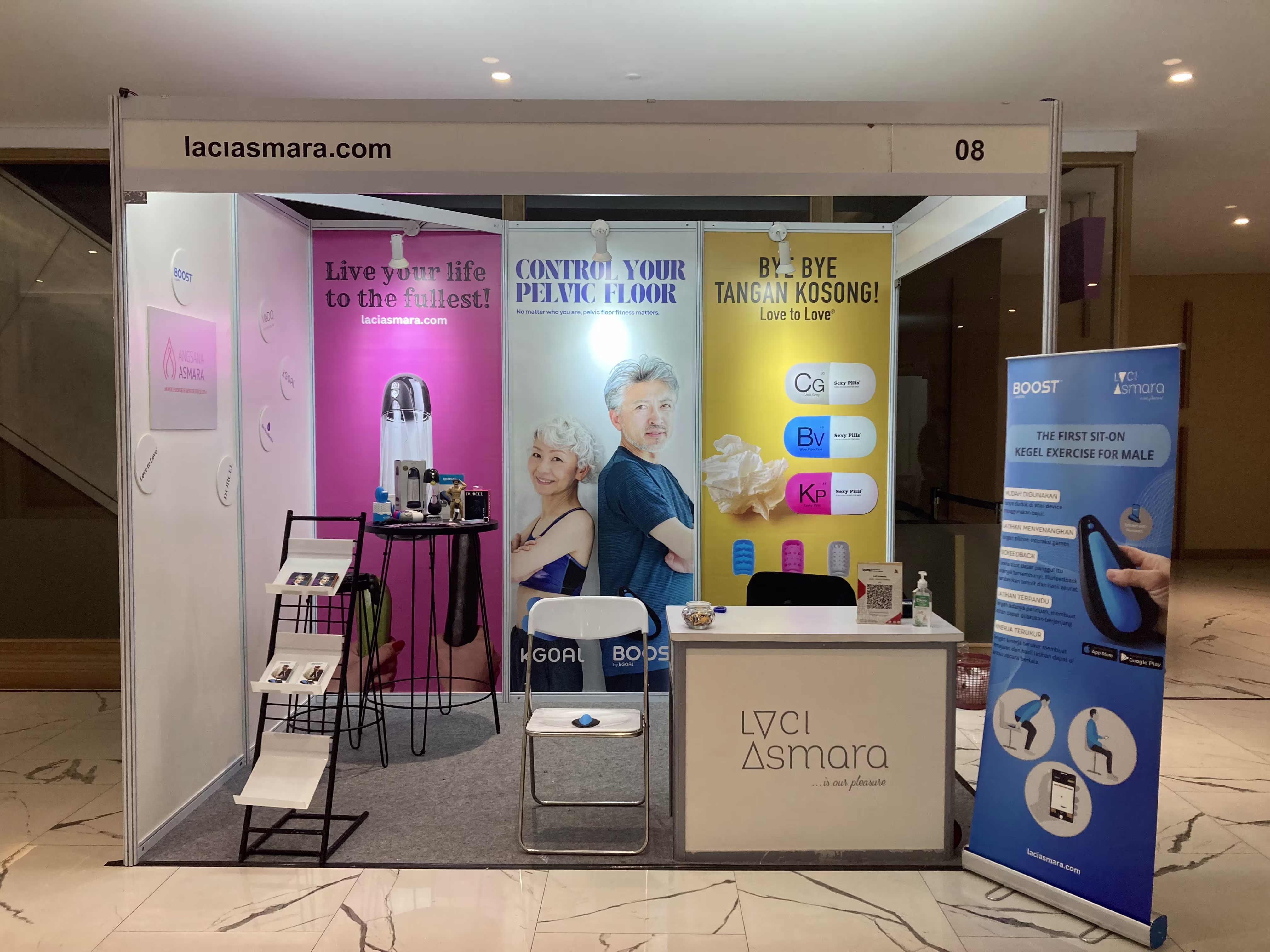 The official Laciasmara exhibition booth display set up at PIT PERSANDI XIV 2023