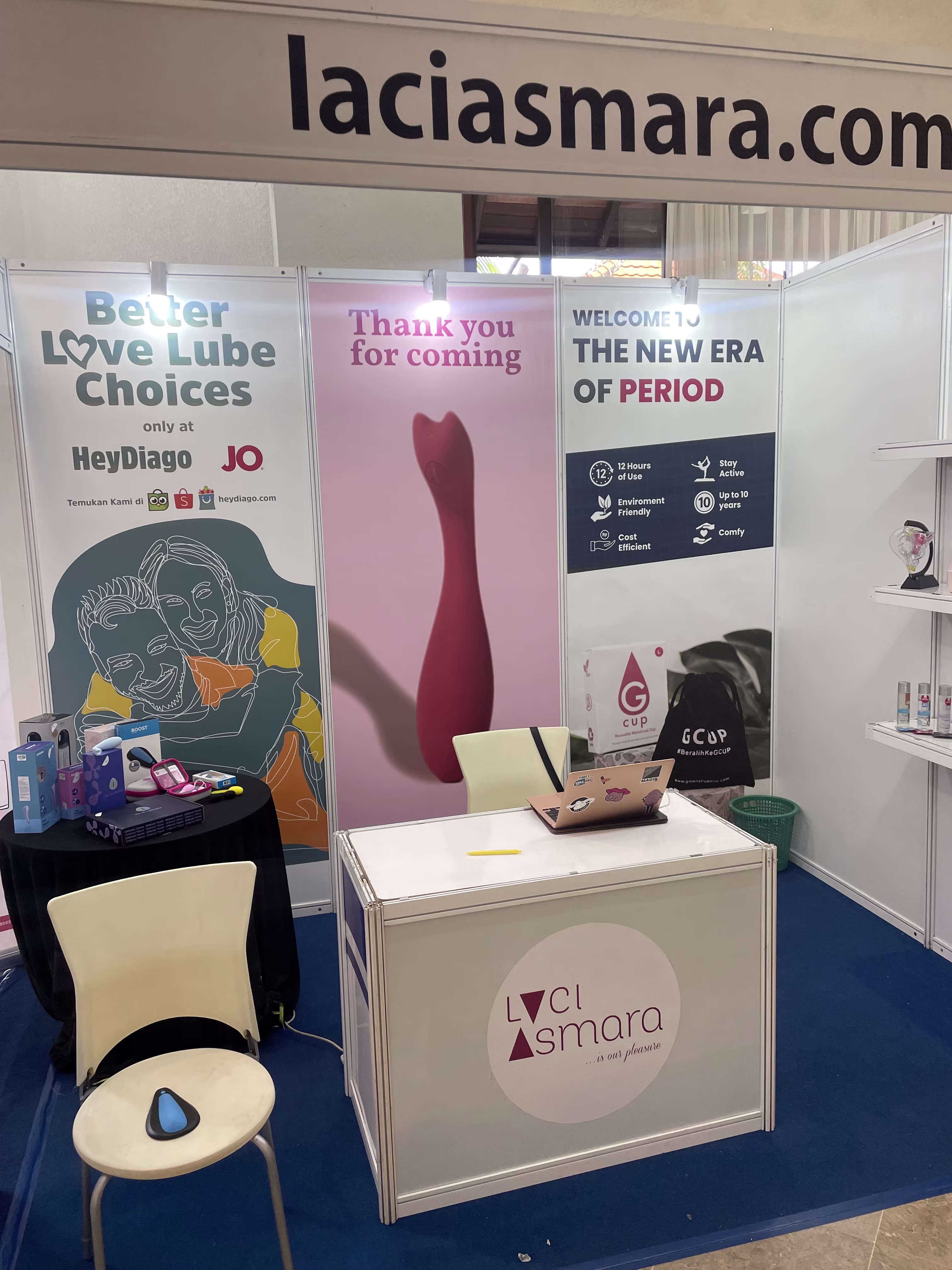 The official Laciasmara exhibition booth display set up at NASWAAM 2023